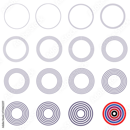 set of circles,circle logo design 