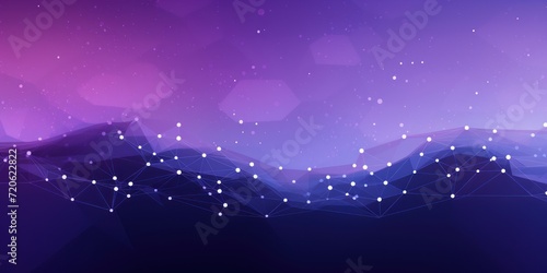 Abstract lavender background with connection and network concept, cyber blockchain