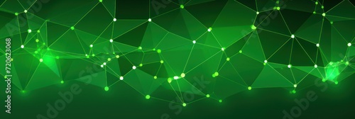Abstract lime background with connection and network concept, cyber blockchain
