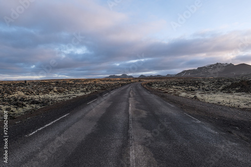 road in the lava field