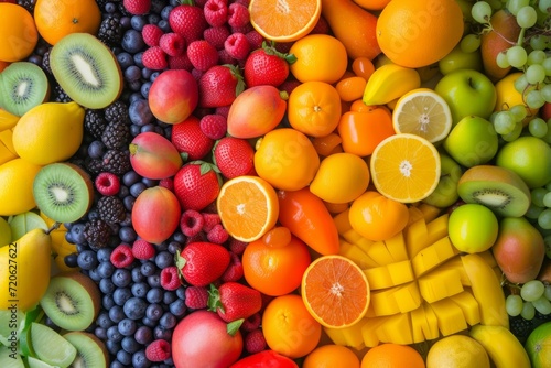 fresh fruit in a rainbow  diet  vitamin resource