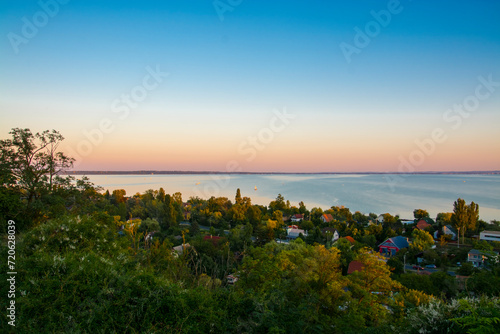 View of Balaton in Balatonkenese in Summer