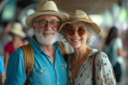 Happiness at the Terminal: Elderly Couple Ready to Explore © Andrii 