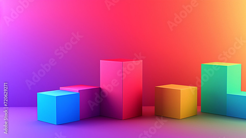 Red, purple, blue and green abstract background vector presentation design. PowerPoint and business background.