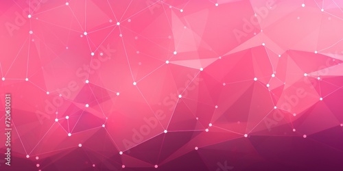 Abstract pink background with connection and network concept, cyber blockchain