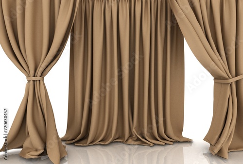 curtains. 3d Render Illustration