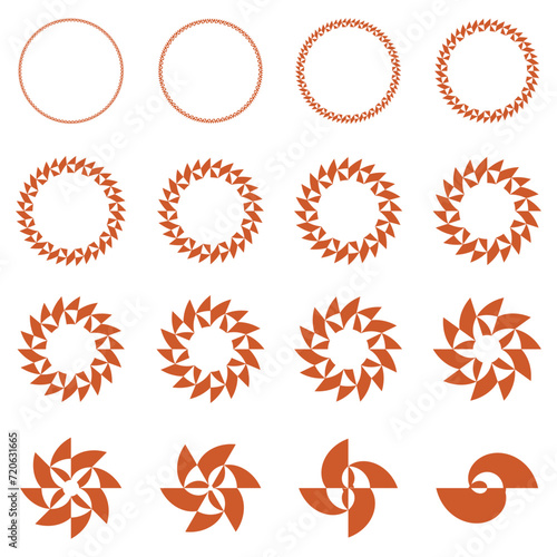 set of icons for web design set of sun icons, flowers logo design, Flower icon amd brush set