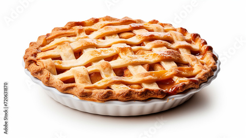 apple pie on a white background