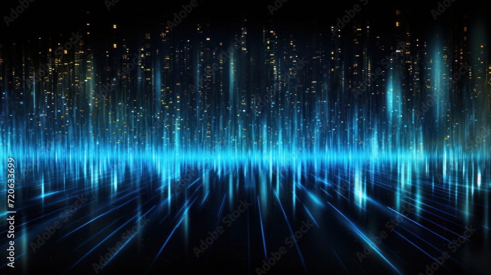 IT Data and Information show in Modern Particles Energy Flow, Background, Wallpaper