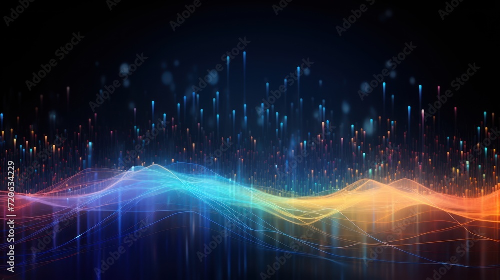 IT Data and Information show in Modern Particles Energy Flow, Background, Wallpaper IT Data and Information show in Modern Particles Energy Flow, Background, Wallpaper