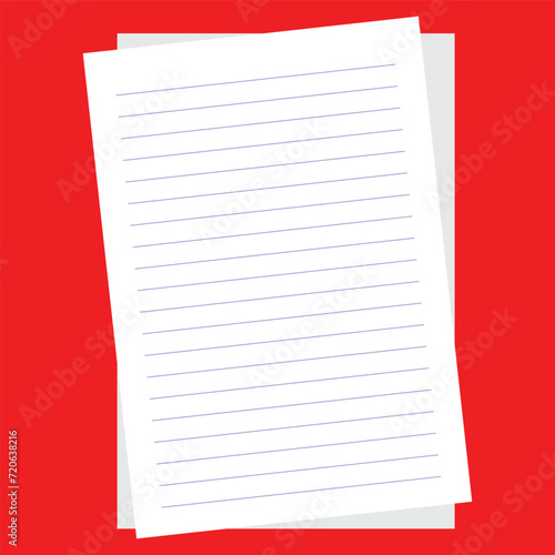 Notebook lined paper background different color. lined paper from a notebook. EPS file 86.