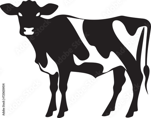 Rustic Reverie Meadow Majesty Cow Logo Design Holistic Homestead Vector Cow Design Element for Logos