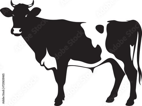 Organic Elegance Full Body Cow Vector Design for Logos Rustic Reverie Meadow Majesty Cow Logo Design