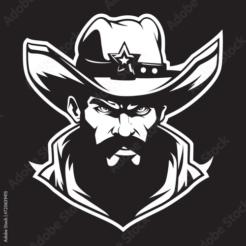 Rugged Rodeo Ranger Cowboy Mascot Vector Design Saddle Up Spirit Iconic Cowboy Mascot Logo Element