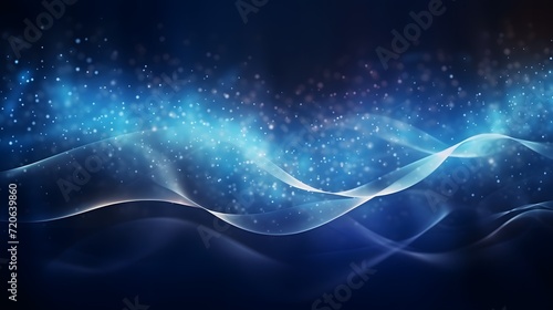 abstract blue color digital particels wave background