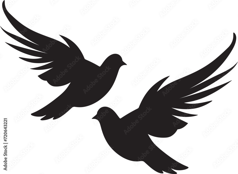 Lovebird Embrace Vector Icon of a Dove Pair Graceful Winged Duo Dove Pair Design Element Lovebird Embrace Vector Icon of a Dove Pair Graceful Winged Duo Dove Pair Design Element