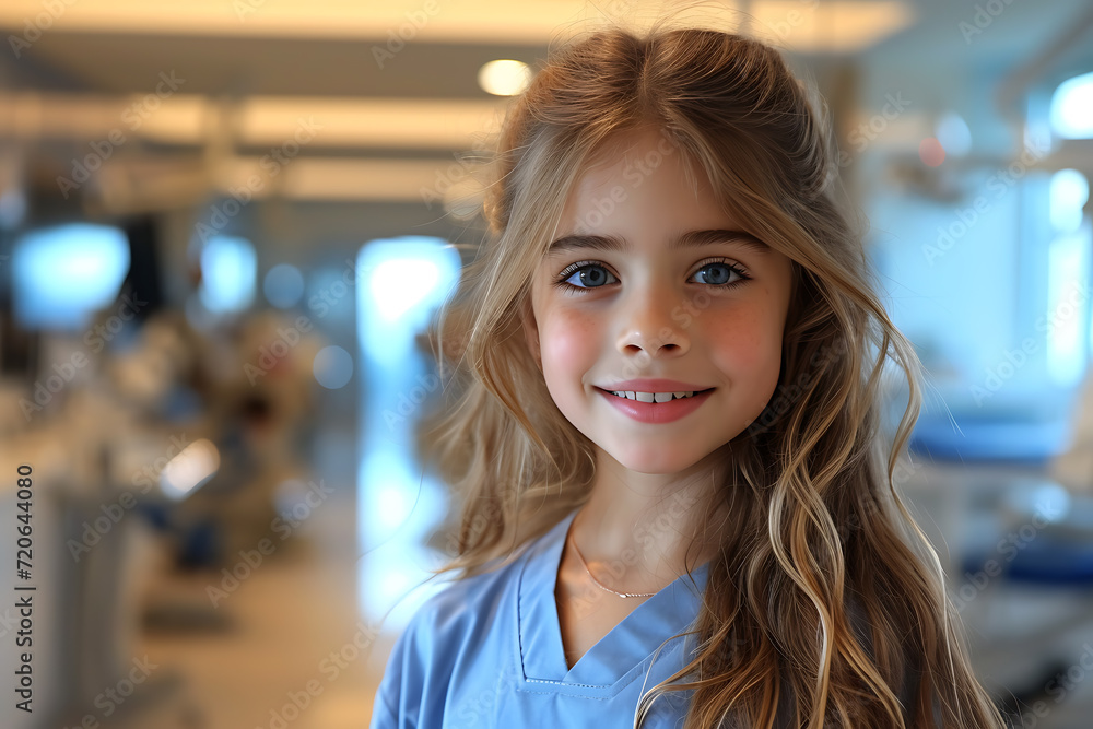 girl at the doctor's appointmen, child sitting in a dental chair,medical concepts girl at the doctor's appointmen, child sitting in a dental chair,medical concepts