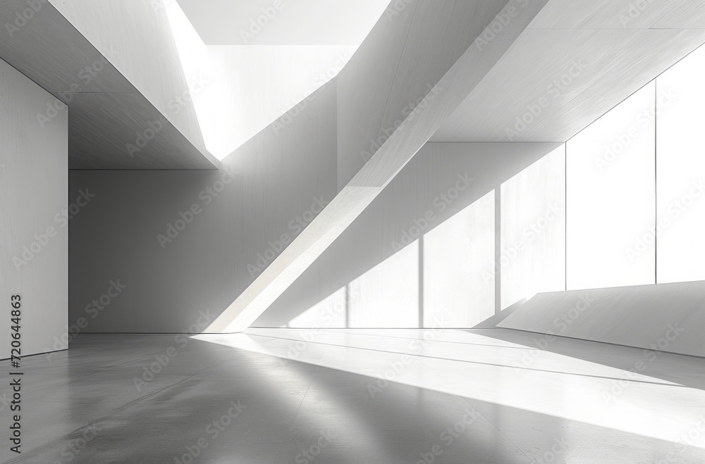 a white image of an empty room with an object inside it a white image of an empty room with an object inside it