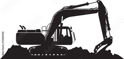 Sculpting Sovereignty Excavator Design Element Site Symphony Vector Logo of Excavator Emblem