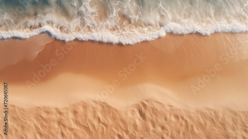 an empty sand beach with waves