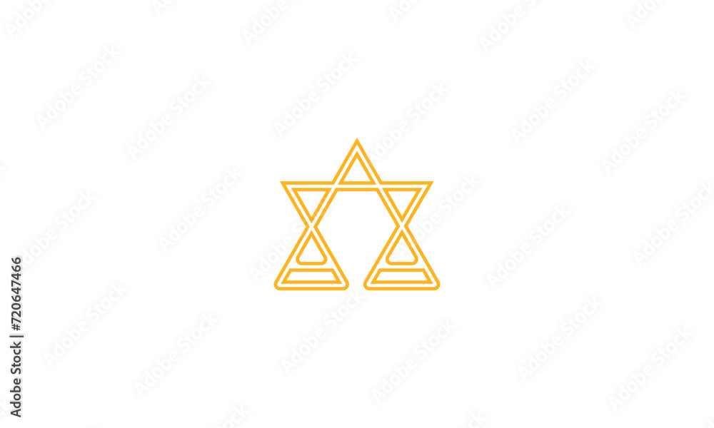 . Abstract ancient style design. Inca tribe style gold line geometric pattern with flame . Abstract ancient style design. Inca tribe style gold line geometric pattern with flame