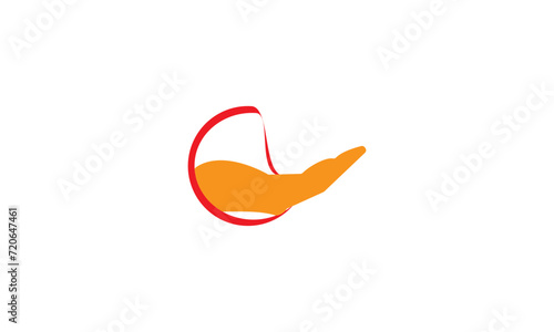 Safe hands logo design illustration vector template.