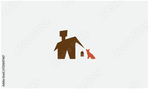Creative save animal logo design.