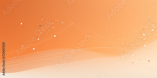 Apricot minimalistic background with line and dot pattern
