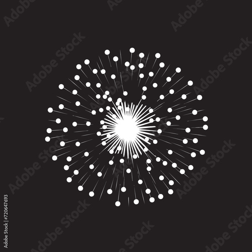 Celestial Burst Iconic Design of Firework Spark Element Radiant Revelry Masterpiece Firework Design Logo