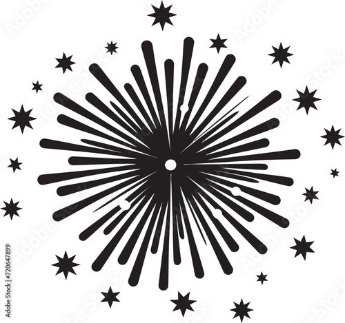 Celestial Burst Iconic Design of Firework Spark Element Radiant Revelry Masterpiece Firework Design Logo