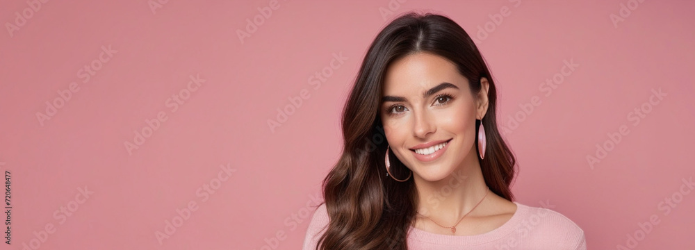 custom made wallpaper toronto digitalBeautiful good woman nice fashion half body eye contact and space for design