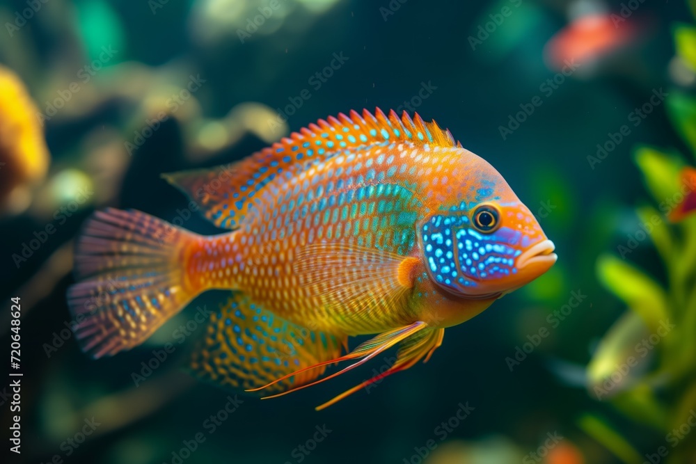Obraz premium Vibrant Tropical Fish in Aquarium