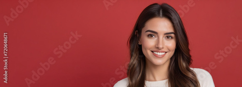 Wallpaper Mural Beautiful good woman nice fashion half body eye contact and space for design Torontodigital.ca