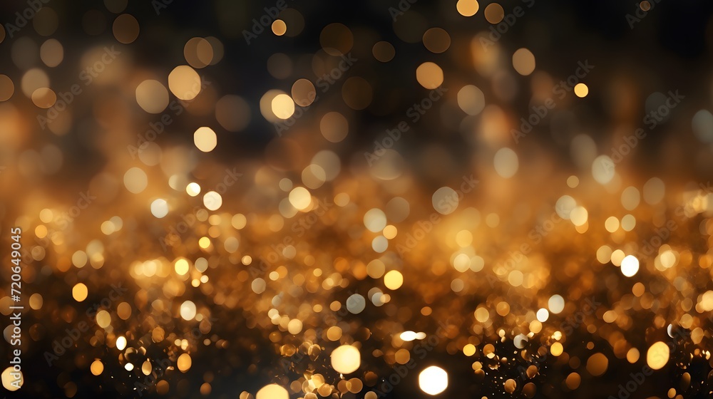 Abstract gold bokeh background Christmas and New Year concept