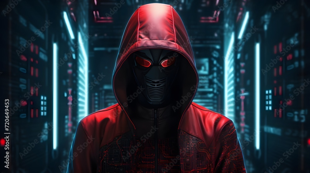 Portrait of anonymous robotic hacker Portrait of anonymous robotic hacker