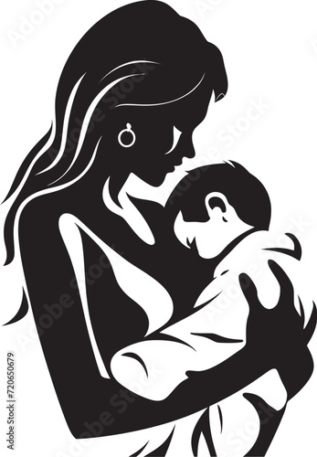 Wallpaper Mural Joyful Bond Iconic Vector Element of Mother Holding Child Cherished Connection Mother and Baby Vector Design Torontodigital.ca
