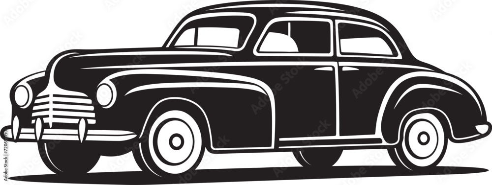 Rustic Rides Doodle Line Art Vector Icon Vintage Vroom Emblematic Element for Car Doodle Logo