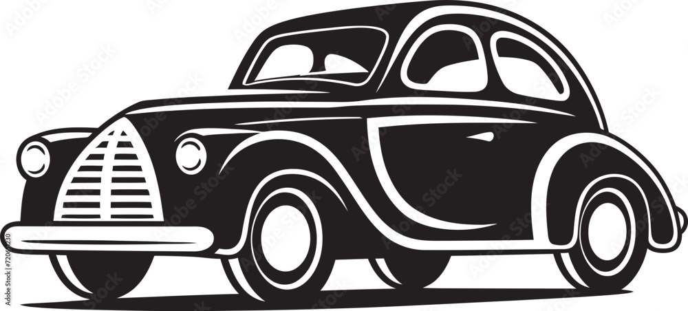 Retro Rhapsody Iconic Element of Vintage Car Doodle Sketchbook Symphony Emblematic Design for Doodle Line Art