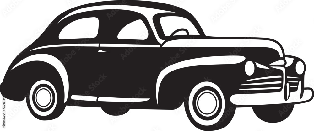 Ink and Ignition Vintage Car Doodle Vector Logo Sketchbook Serenade Iconic Vector Element for Retro Car