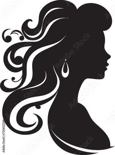 Chic Contours Iconic Beauty Element in Womans Face Vector Icon Divine Allure Fashion and Beauty Emblem with Womans Face Design