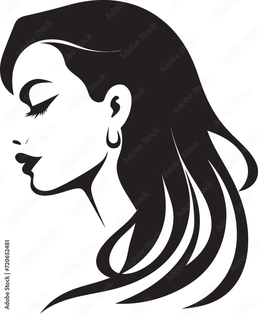 Sublime Beauty Iconic Beauty Element in Womans Face Vector Design Captivating Charisma Vector Icon of Womans Face for Beauty Sublime Beauty Iconic Beauty Element in Womans Face Vector Design Captivating Charisma Vector Icon of Womans Face for Beauty