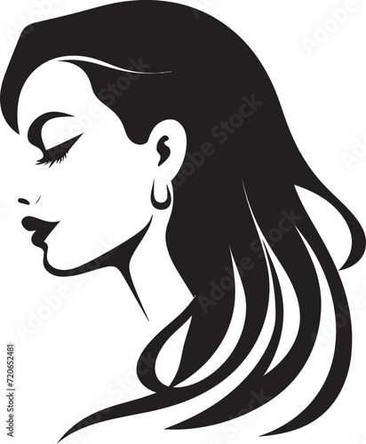 Sublime Beauty Iconic Beauty Element in Womans Face Vector Design Captivating Charisma Vector Icon of Womans Face for Beauty