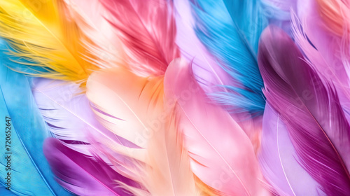 pastel color background of Colored Feathers Texture © Renata Hamuda