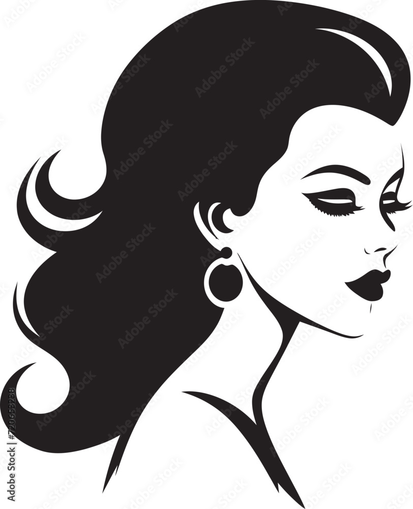 Refined Beauty Vector Icon for Womans Face Radiant Allure Emblematic Element for Beauty Refined Beauty Vector Icon for Womans Face Radiant Allure Emblematic Element for Beauty