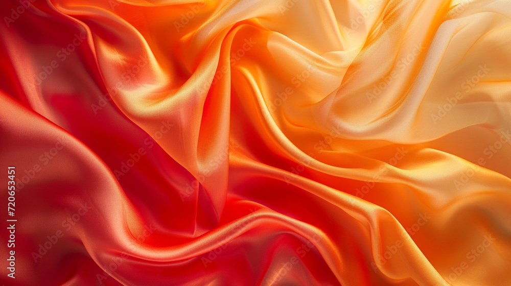 Red and orange silk background Red and orange silk background