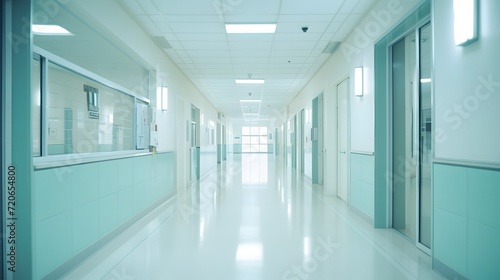 hospital hallway blur image background