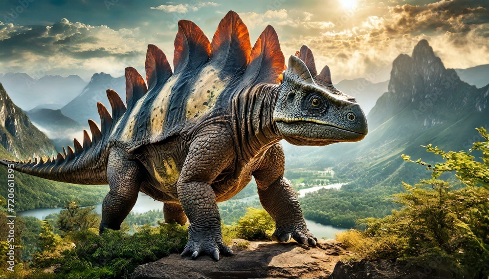 Obraz premium Stegosaurio, dinosaurio