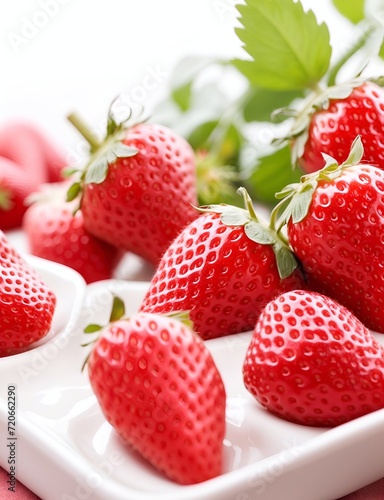 Strawberry closeup. AI generated illustration