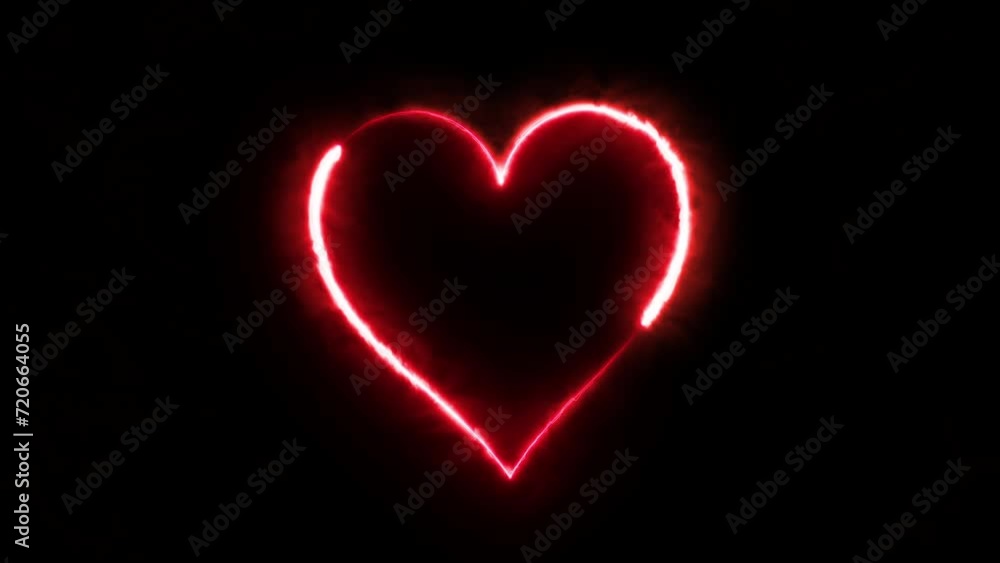 4k Glowing Red Neon Lines Hearts Animation Isolated on Black Background. Valentine's Day or Woman's day Led Light red hearts frame. Love Concept Hearts Frame. Love concept frame animation design. 4k Glowing Red Neon Lines Hearts Animation Isolated on Black Background. Valentine's Day or Woman's day Led Light red hearts frame. Love Concept Hearts Frame. Love concept frame animation design.