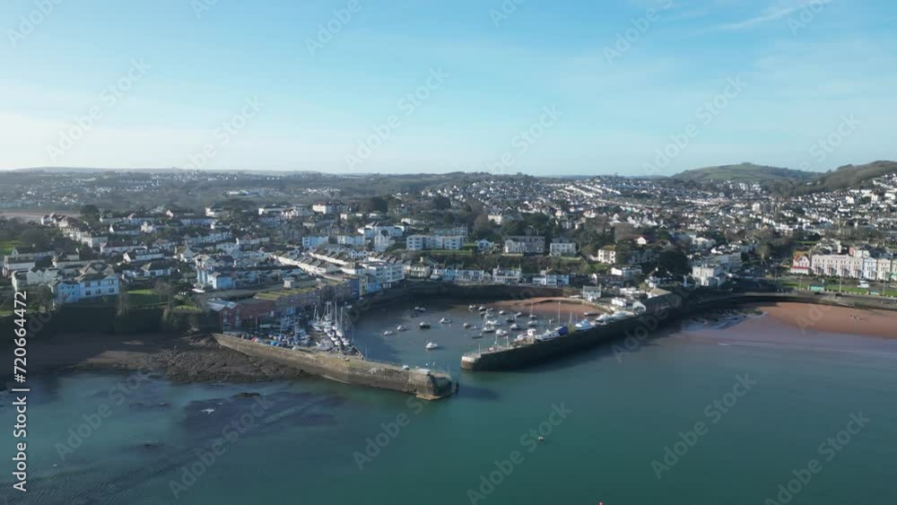 Paignton, Torbay, Devon, England: DRONE VIEWS: Paignton Harbour and Paignton Green including seafront, houses & hotels. Paignton is a popular UK holiday resort with many attractions (Clip 2). Paignton, Torbay, Devon, England: DRONE VIEWS: Paignton Harbour and Paignton Green including seafront, houses & hotels. Paignton is a popular UK holiday resort with many attractions (Clip 2).